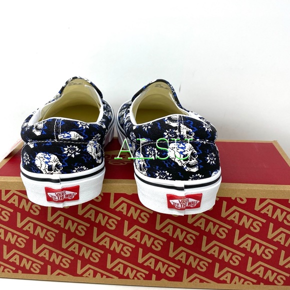 🎃 Halloween VANS Classic Slip On Flash Skulls Black Women’s Size VN0A4U381HJ - Picture 8 of 9